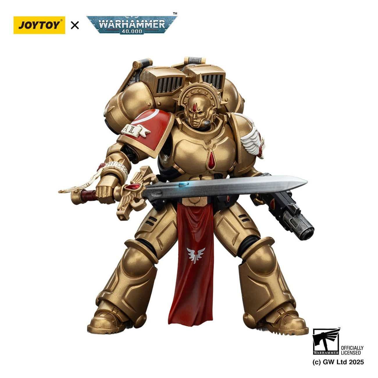 Produktbild Warhammer 40,000: Combat Patrol Blood Angels Actionfigur Sanguinary Guard 1 with Inferno Pistol and Encarmine Blade 20 c