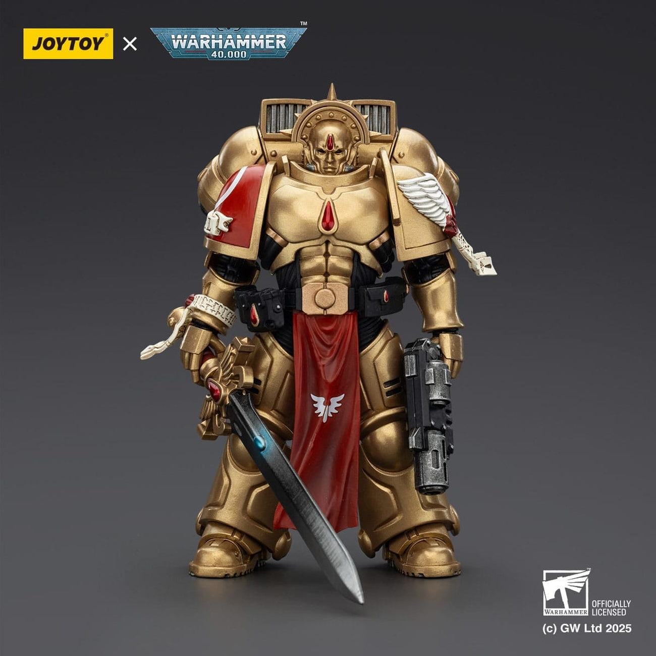 Produktbild Warhammer 40,000: Combat Patrol Blood Angels Actionfigur Sanguinary Guard 1 with Inferno Pistol and Encarmine Blade 20 c