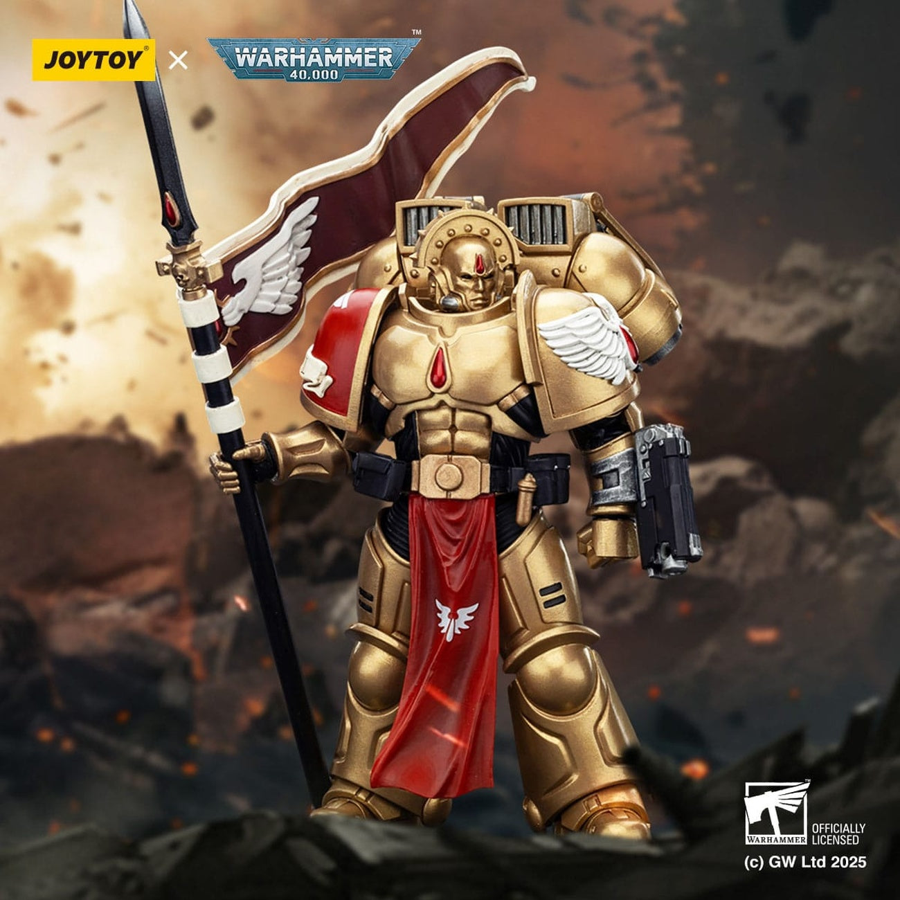 Produktbild Warhammer 40,000: Combat Patrol Blood Angels Actionfigur Sanguinary Guard 3 with Angelus Boltgun and Encarmine Spear 20