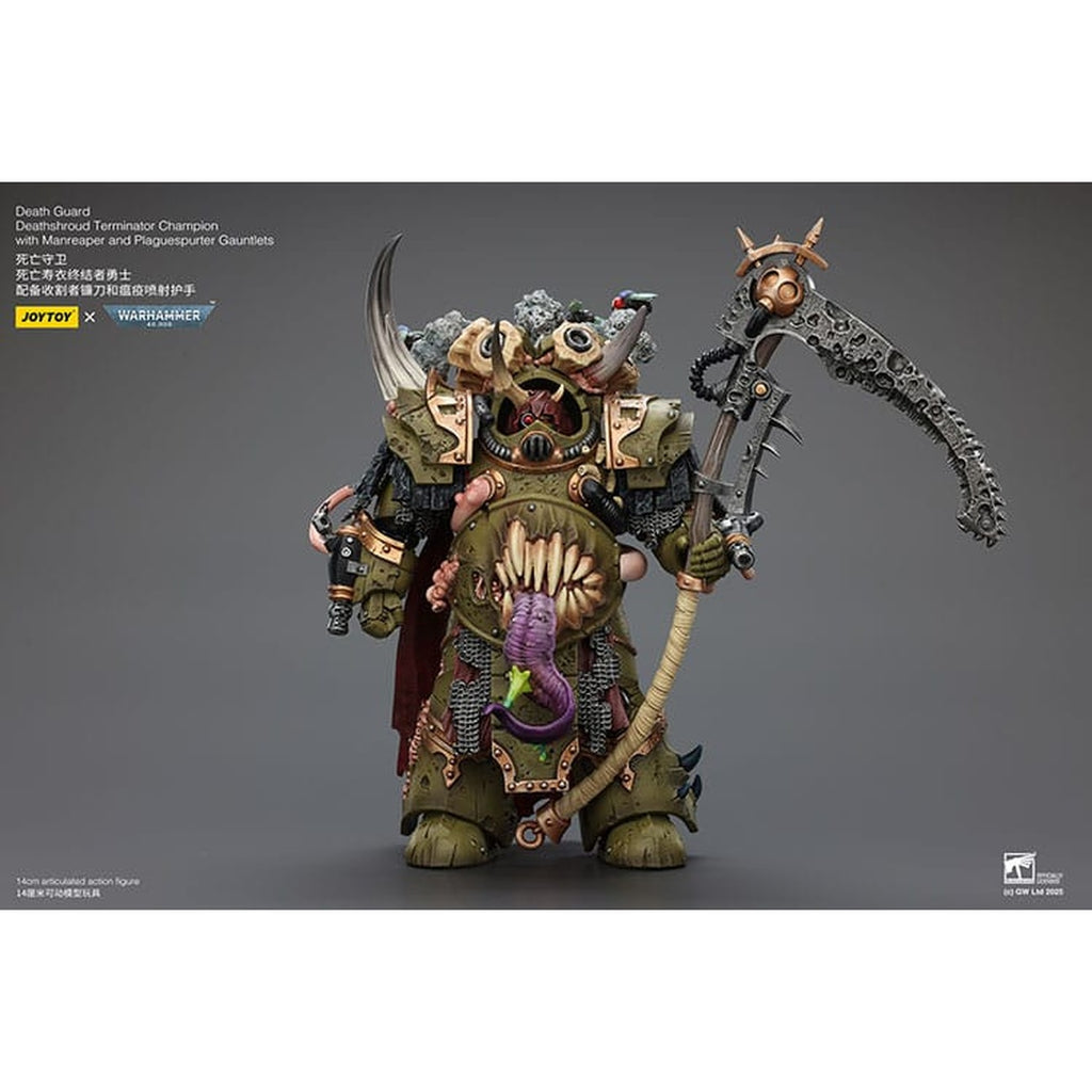 Produktbild Warhammer 40k Actionfigur 1/18 Death Guard Deathshroud Terminator Championwith Manreaper and Plaguespurter Gauntlets 14