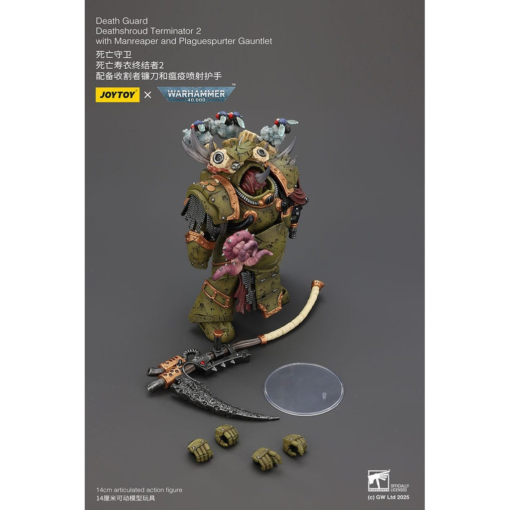 Produktbild Warhammer 40k Actionfigur 1/18 Death Guard Deathshroud Terminator Championwith Manreaper and Plaguespurter Gauntlets 14