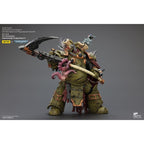 Produktbild Warhammer 40k Actionfigur 1/18 Death Guard Deathshroud Terminator 2 with Manreaper and Plaguespurter Gauntlet 14 cm