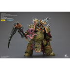 Produktbild Warhammer 40k Actionfigur 1/18 Death Guard Deathshroud Terminator 2 with Manreaper and Plaguespurter Gauntlet 14 cm