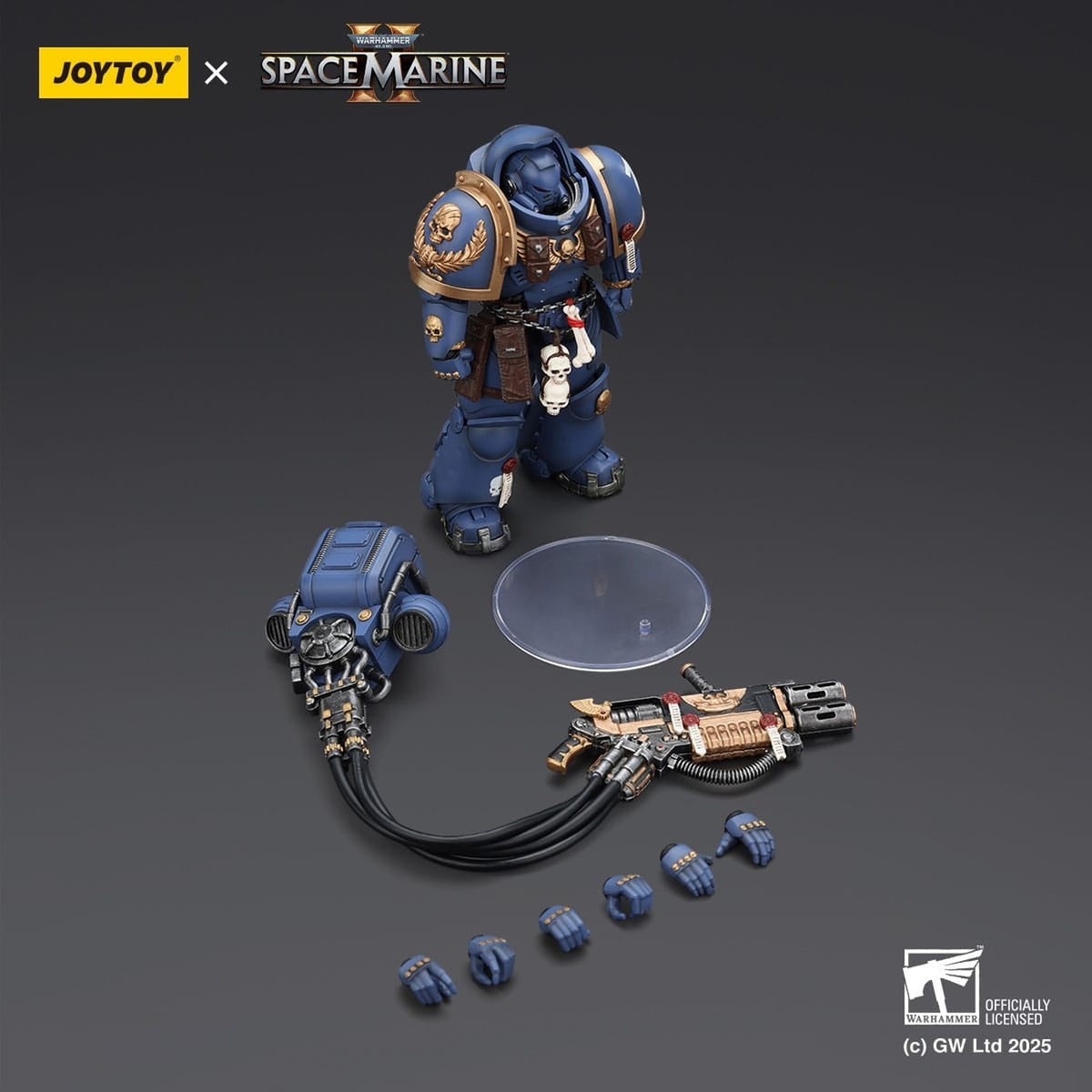 Produktbild Warhammer 40,000: Space Marine 2 Actionfigur Ultramarines Heavy Artificer Armor with Relic Multi-Melta 13 cm