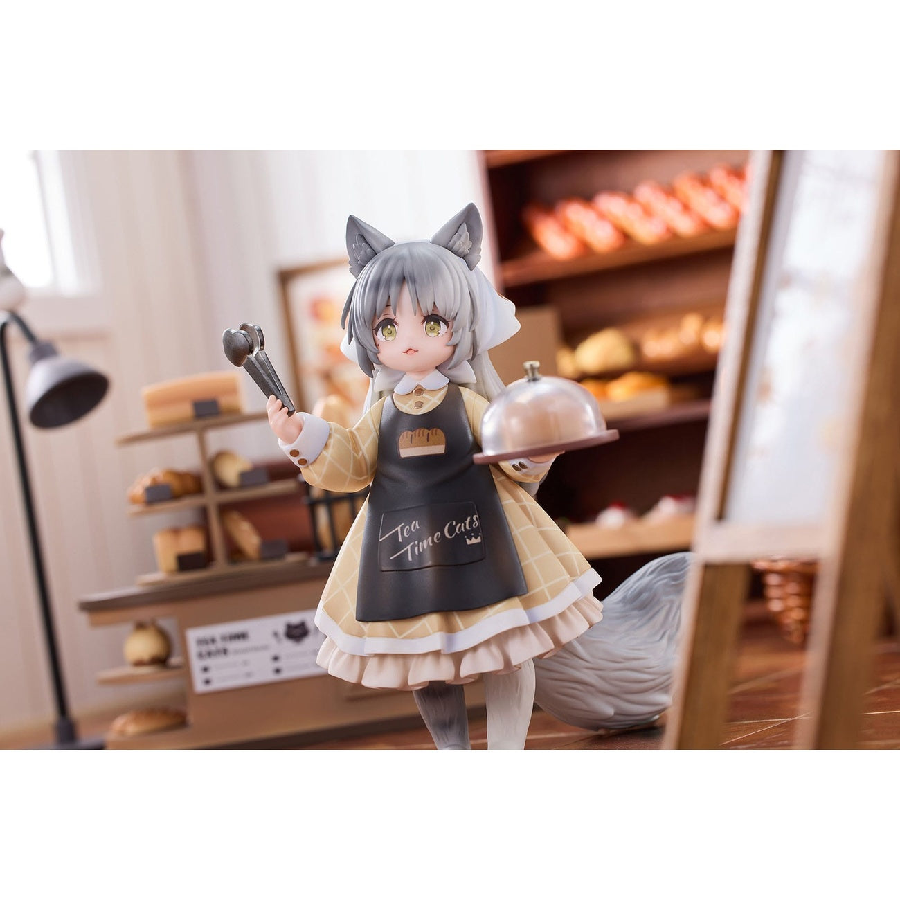 Produktbild Decorated Life Collection PVC Statue Tea Time Cats - Cat Town Bakery Staff & Customer Set 12 cm