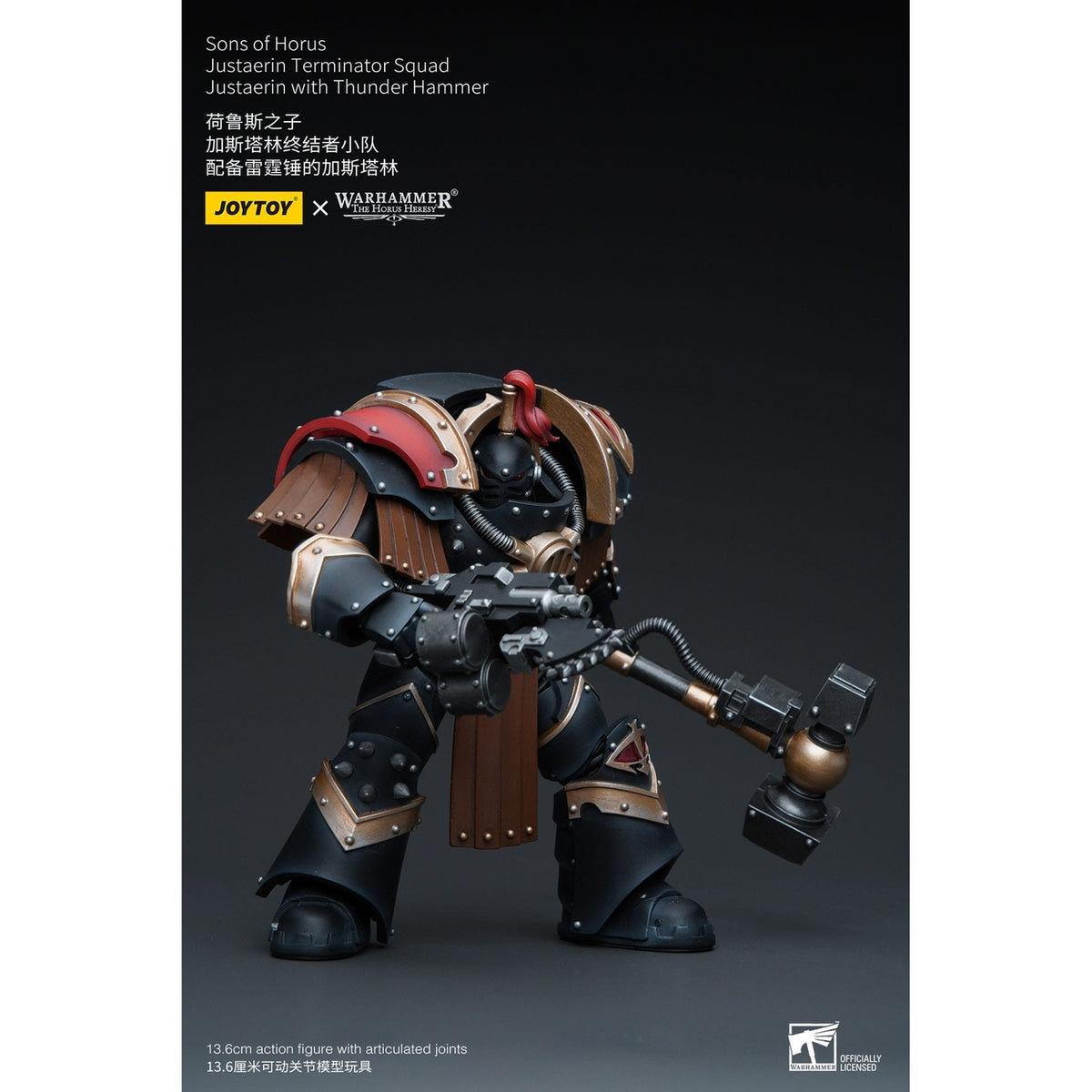 Produktbild Warhammer The Horus Heresy Actionfigur 1/18 Sons of Horus Justaerin Terminator Squad Justaerin with Thunder Hammer 12 cm
