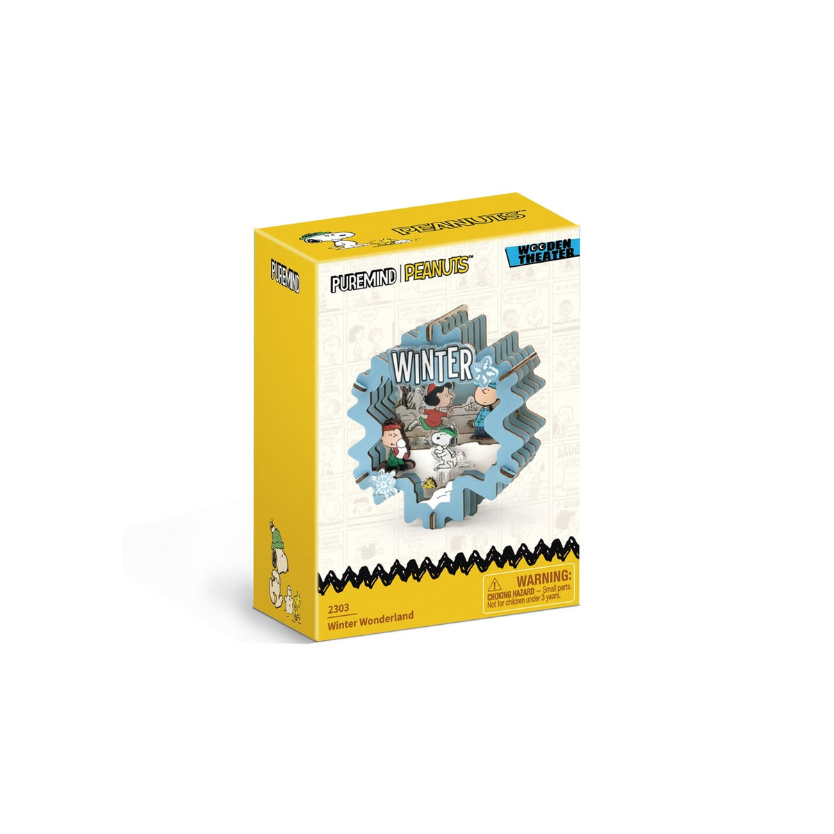 Produktbild Die Peanuts Puremind Modellbausatz Wooden Theater Winter Wonderland