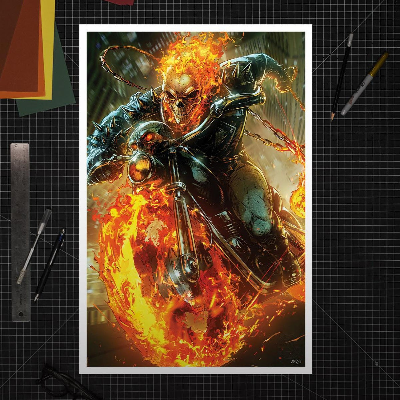 Produktbild Marvel Kunstdruck Cosmic Ghost Rider 61 x 41 cm - ungerahmt