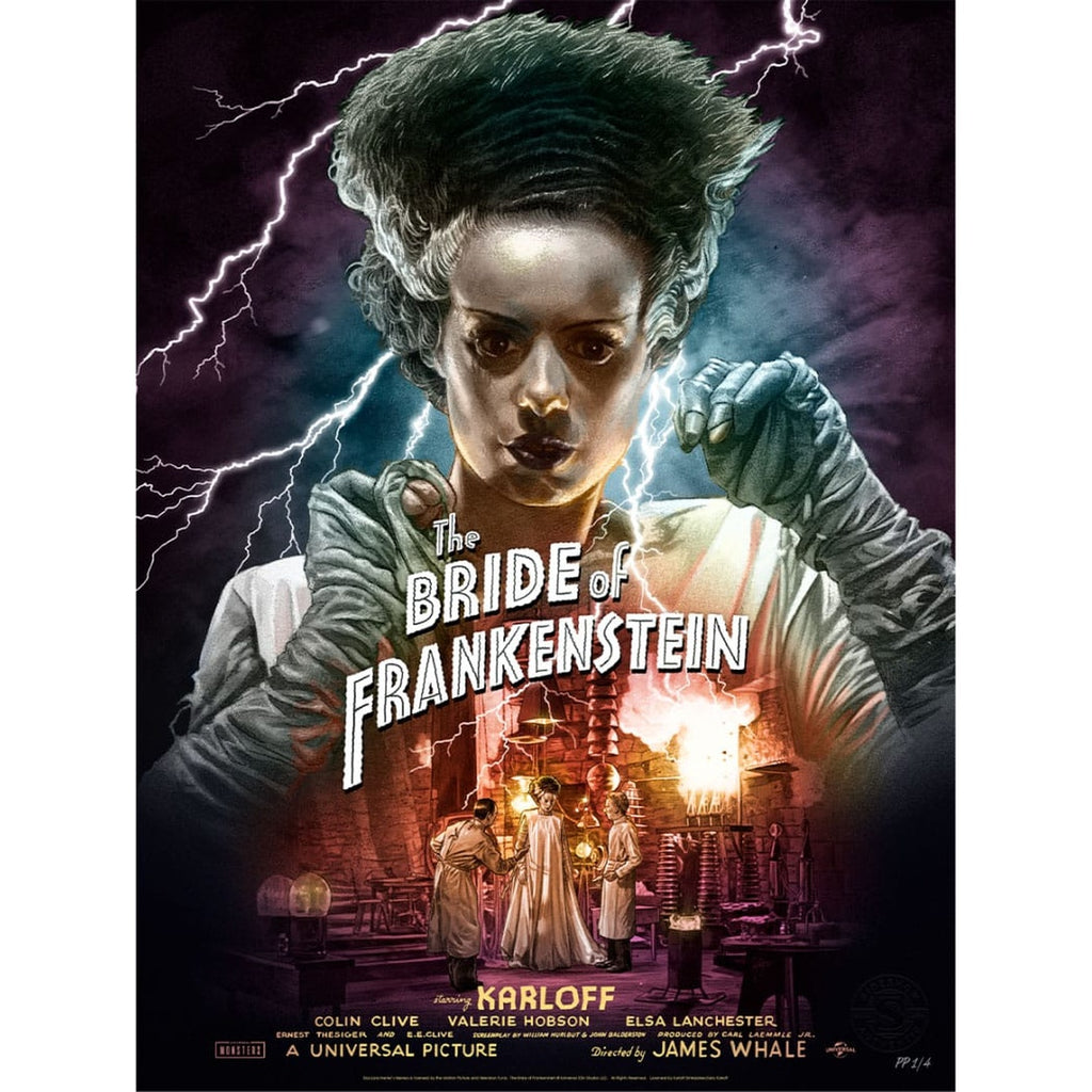 Produktbild Frankensteins Braut Kunstdruck Bride of Frankenstein (Color Variant) by Ruiz Burgos 61 x 46 cm - ungerahmt