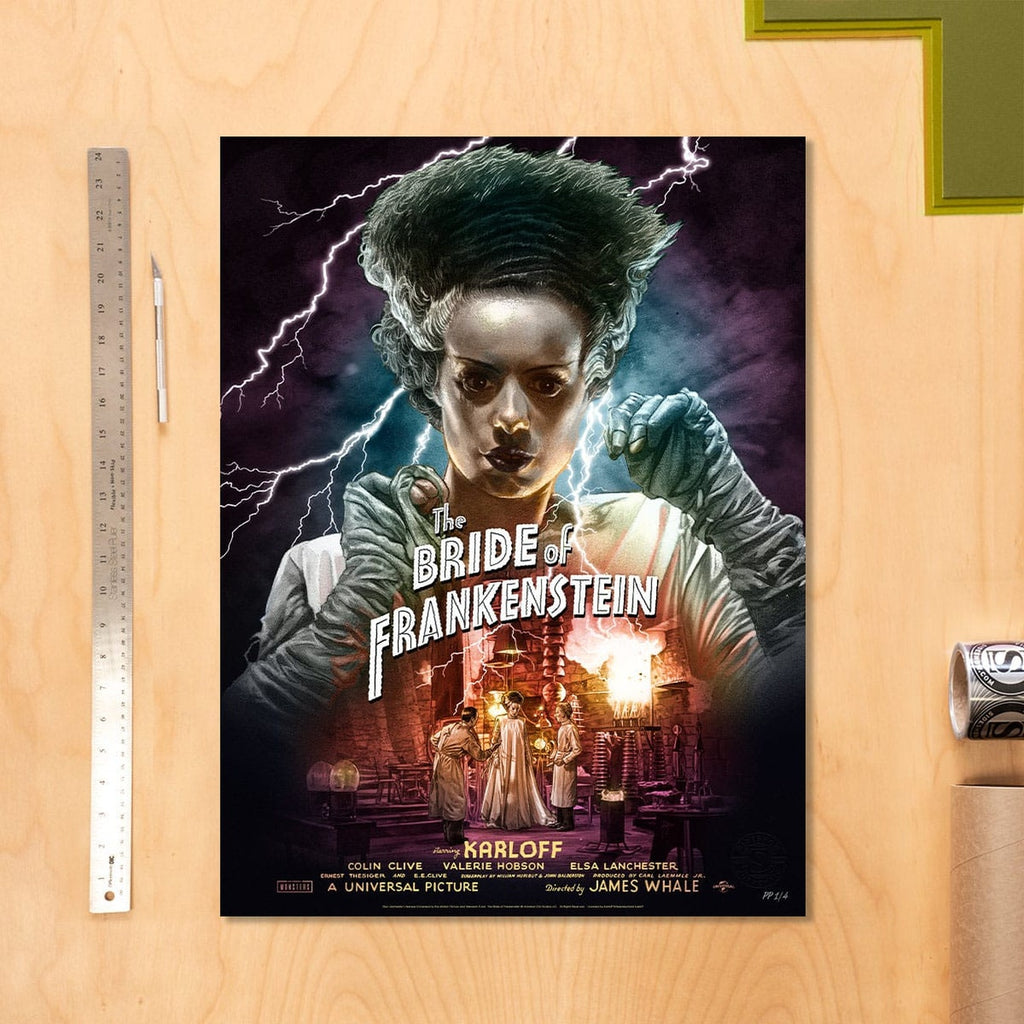 Produktbild Frankensteins Braut Kunstdruck Bride of Frankenstein (Color Variant) by Ruiz Burgos 61 x 46 cm - ungerahmt
