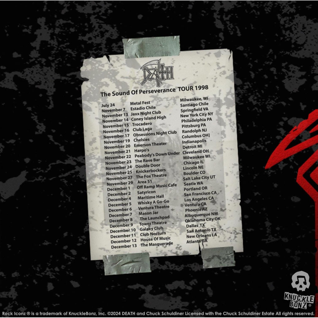Product image Death Rock Ikonz On Tour Road Case Statue & Stage Background Set The Sound of Perseverance Tour 1998