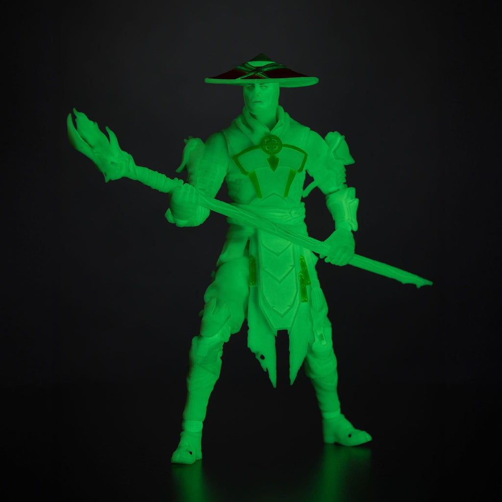 Produktbild Mortal Kombat Actionfigur Glow in the Dark Edition Raiden (Gold Label) 18 cm