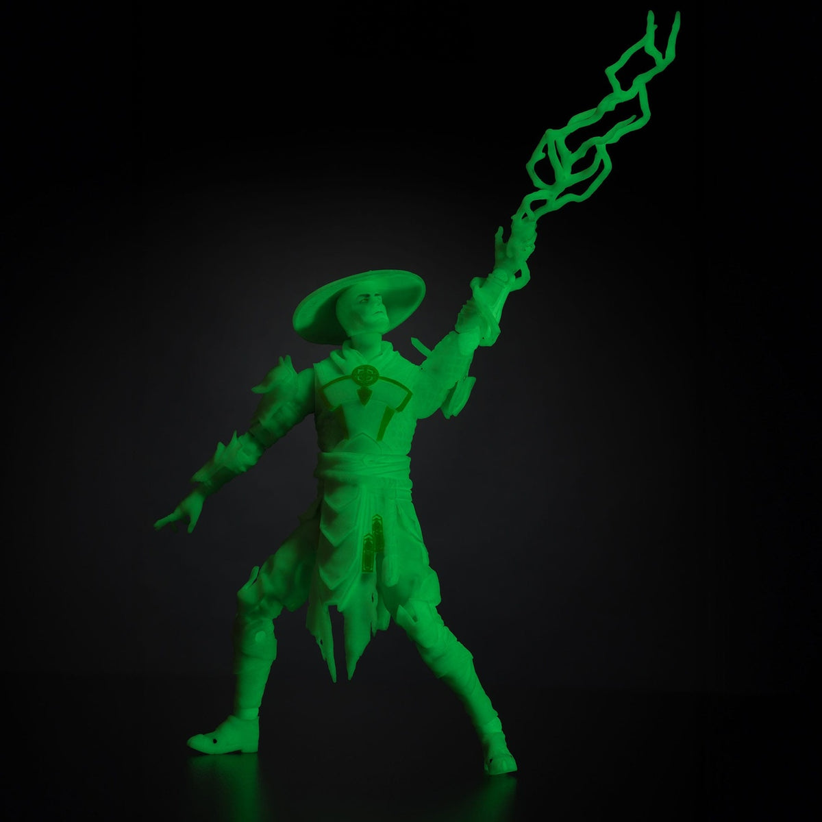 Produktbild Mortal Kombat Actionfigur Glow in the Dark Edition Raiden (Gold Label) 18 cm