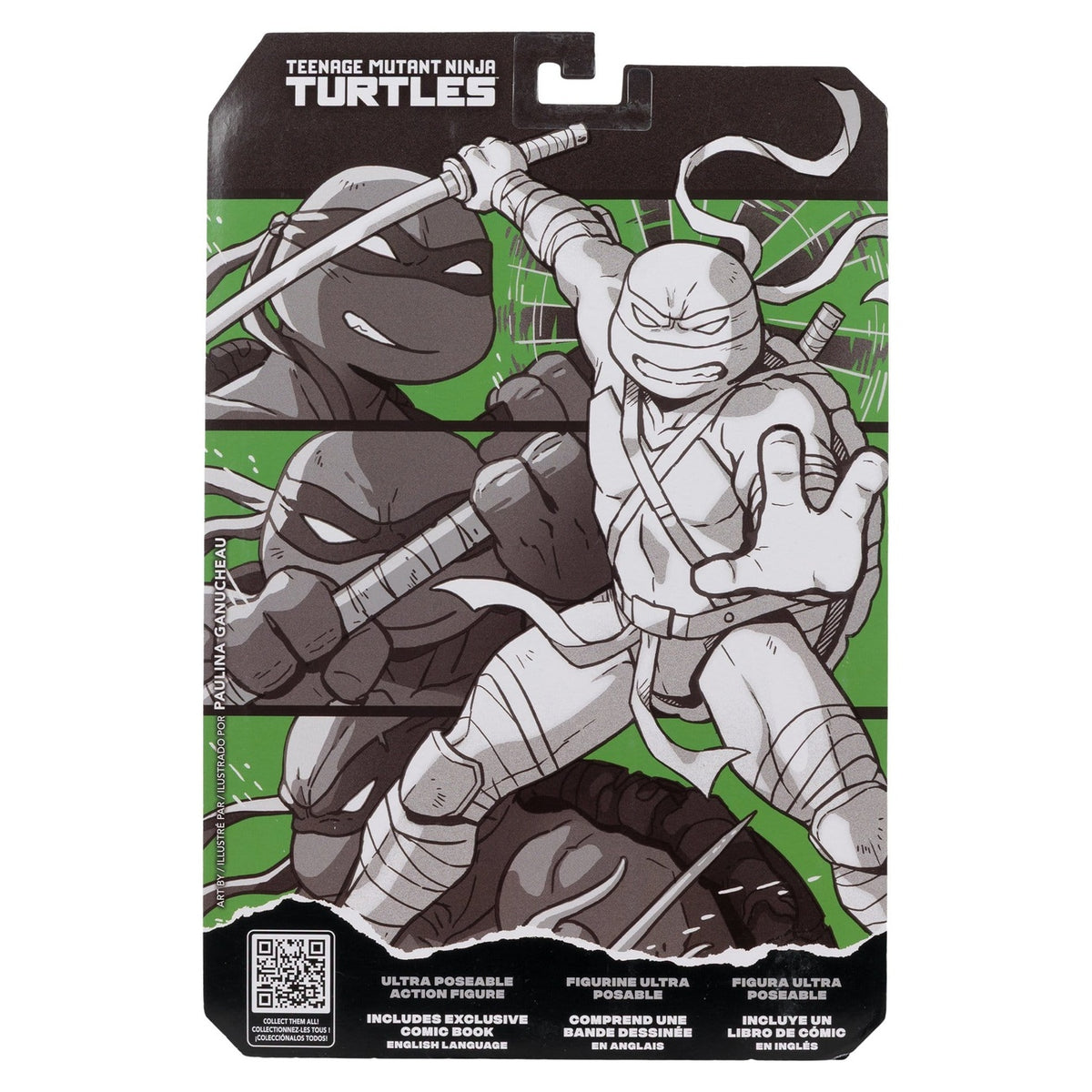 Produktbild Teenage Mutant Ninja Turtles Page Punchers Actionfigur Leonardo (Black White & Green) (Red Platinum Edition) 13 cm