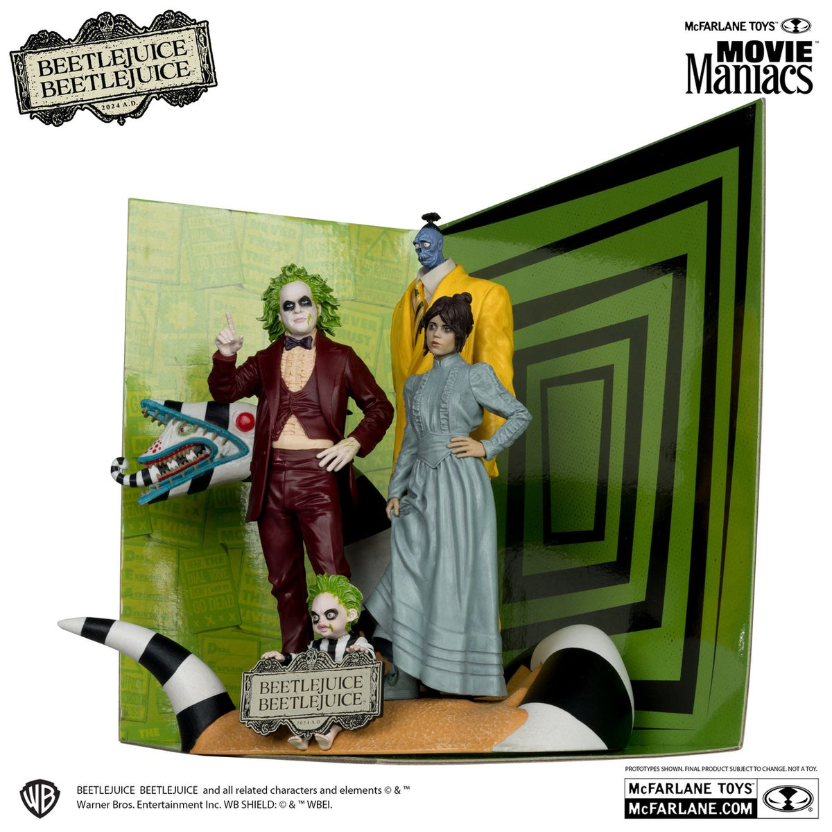 Produktbild Beetlejuice Beetlejuice Movie Maniacs PVC Statuen 4er-Pack 15 cm