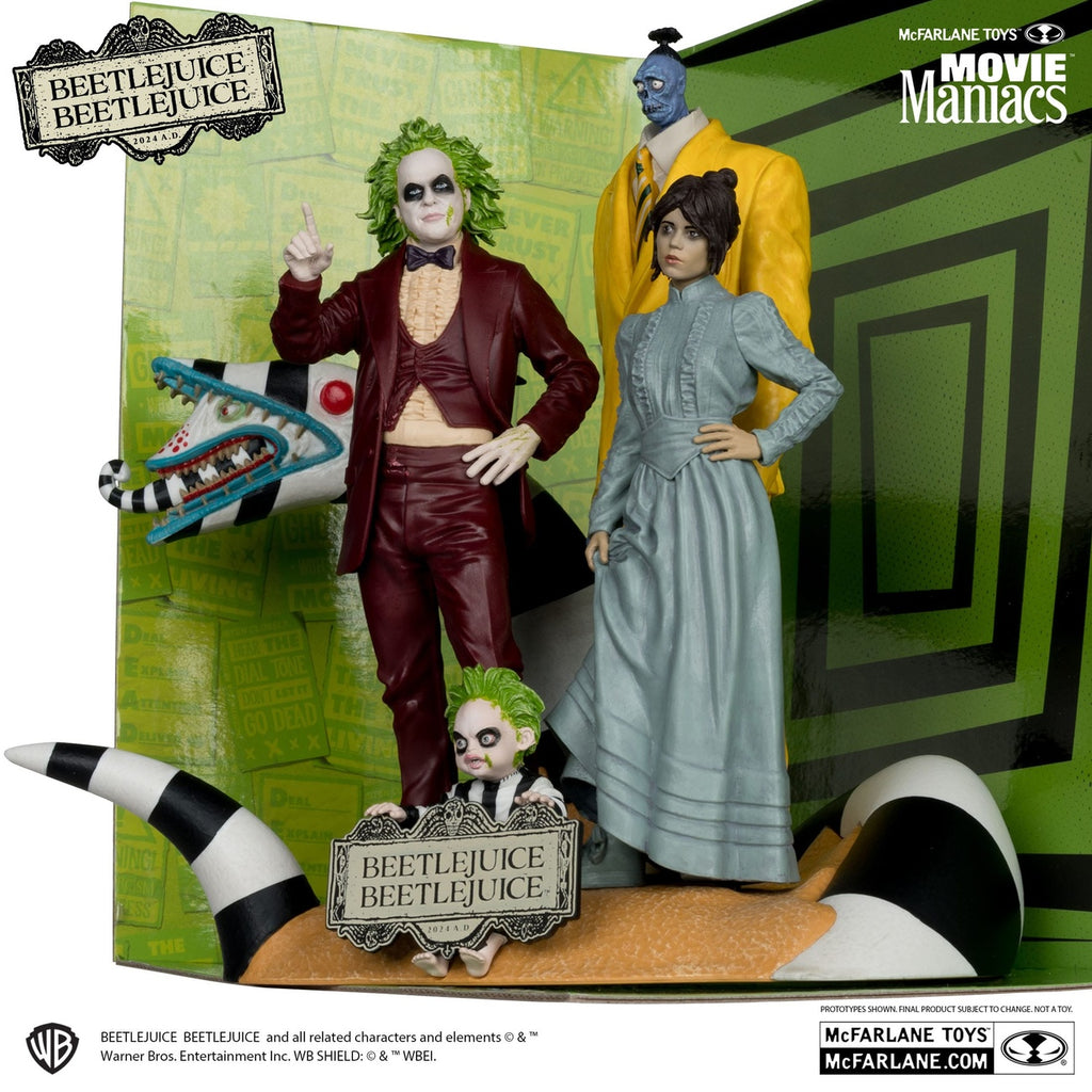 Produktbild Beetlejuice Beetlejuice Movie Maniacs PVC Statuen 4er-Pack 15 cm