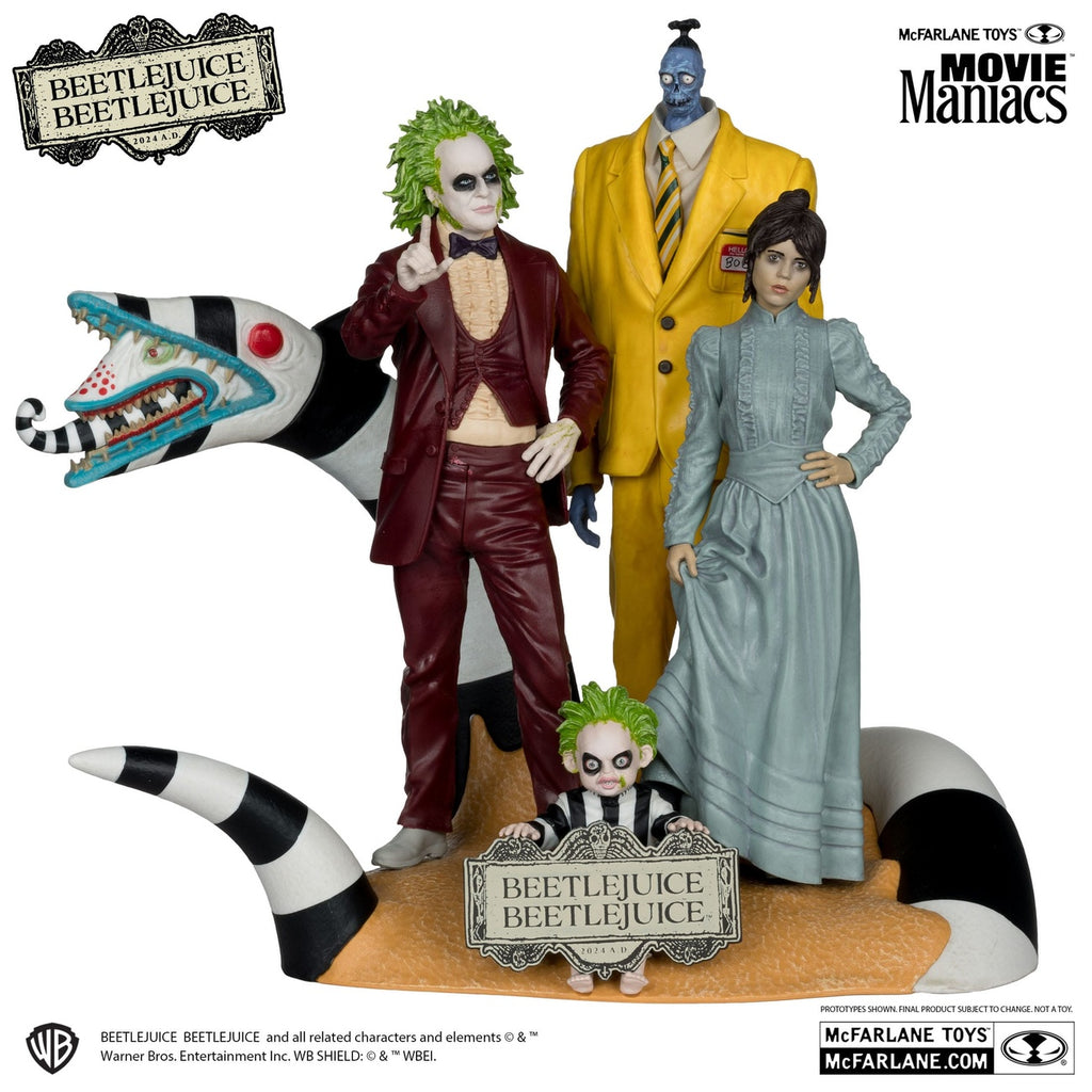 Produktbild Beetlejuice Beetlejuice Movie Maniacs PVC Statuen 4er-Pack 15 cm