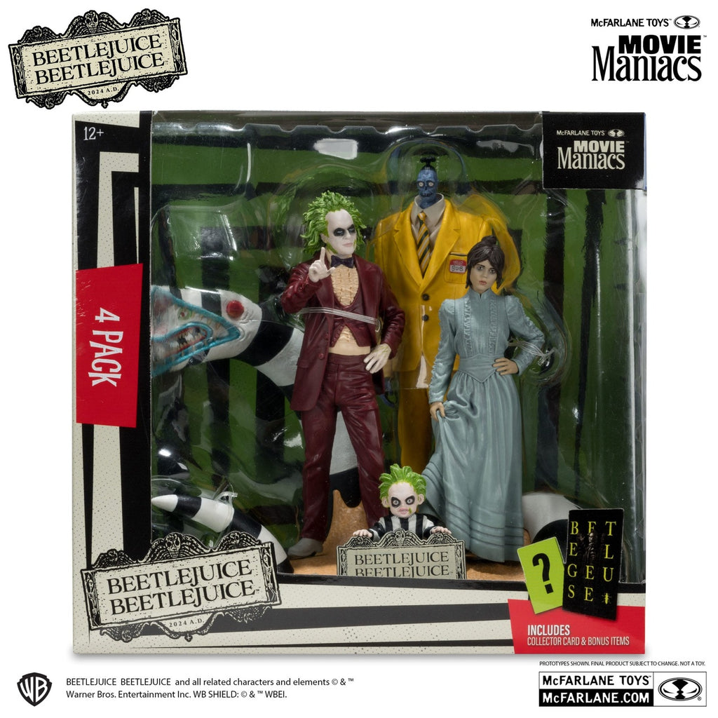 Produktbild Beetlejuice Beetlejuice Movie Maniacs PVC Statuen 4er-Pack 15 cm