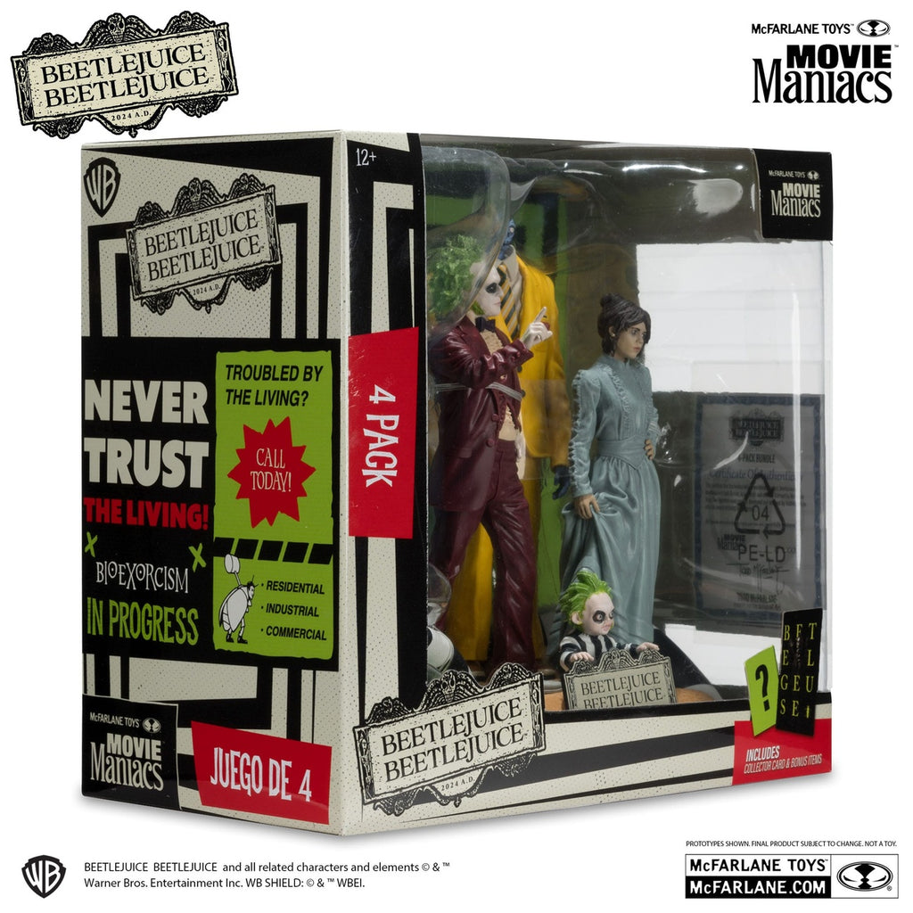 Produktbild Beetlejuice Beetlejuice Movie Maniacs PVC Statuen 4er-Pack 15 cm