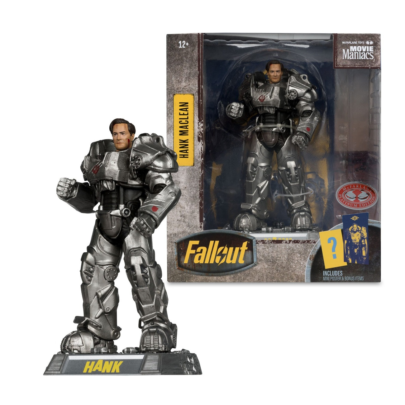 Produktbild Fallout Movie Maniacs Actionfigur Hank Maclean (Season 2) (Red Platinum Edition) 17 cm
