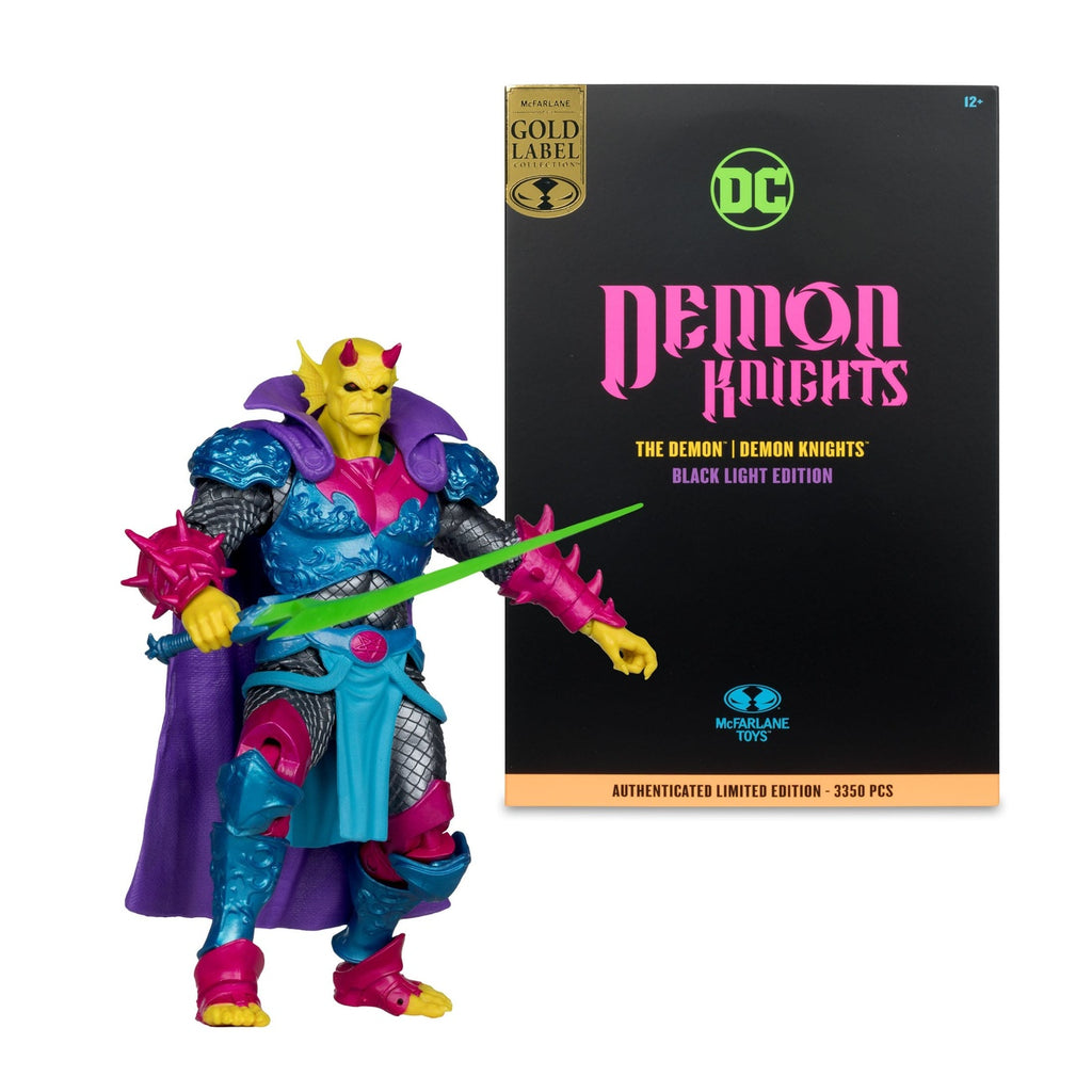 Produktbild DC Multiverse Actionfigur The Demon (Demon Knights) Black Light Edition (Gold Label) 18 cm