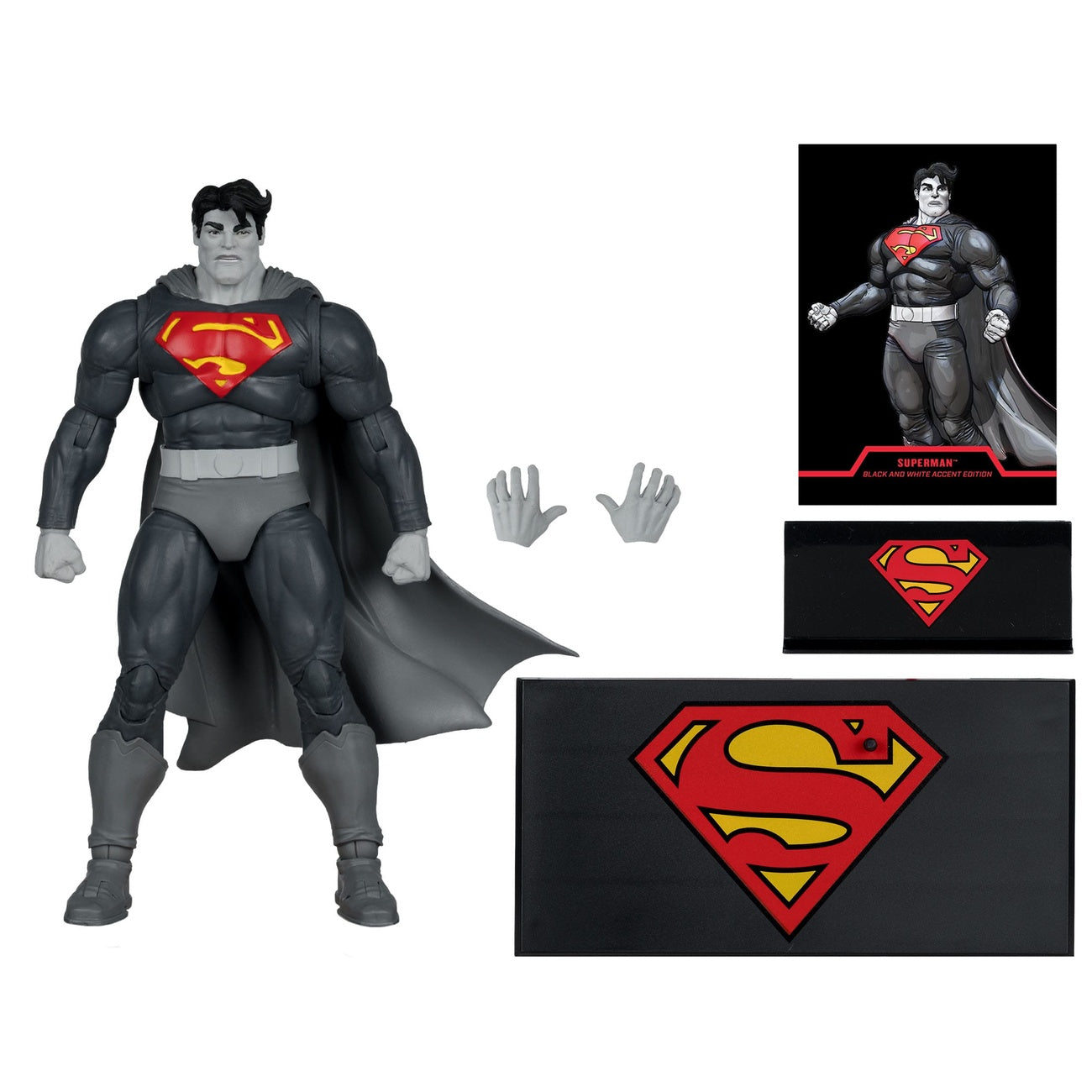 Produktbild DC Multiverse Actionfigur Superman (The Dark Knight Returns) (Black & White Accent Edition) (Gold Label) 18 cm