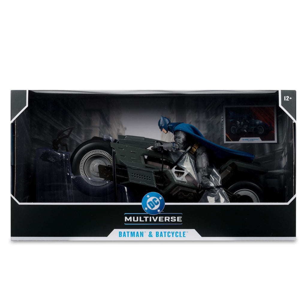 Produktbild The Flash DC Multiverse Fahrzeug Batcycle with Batman