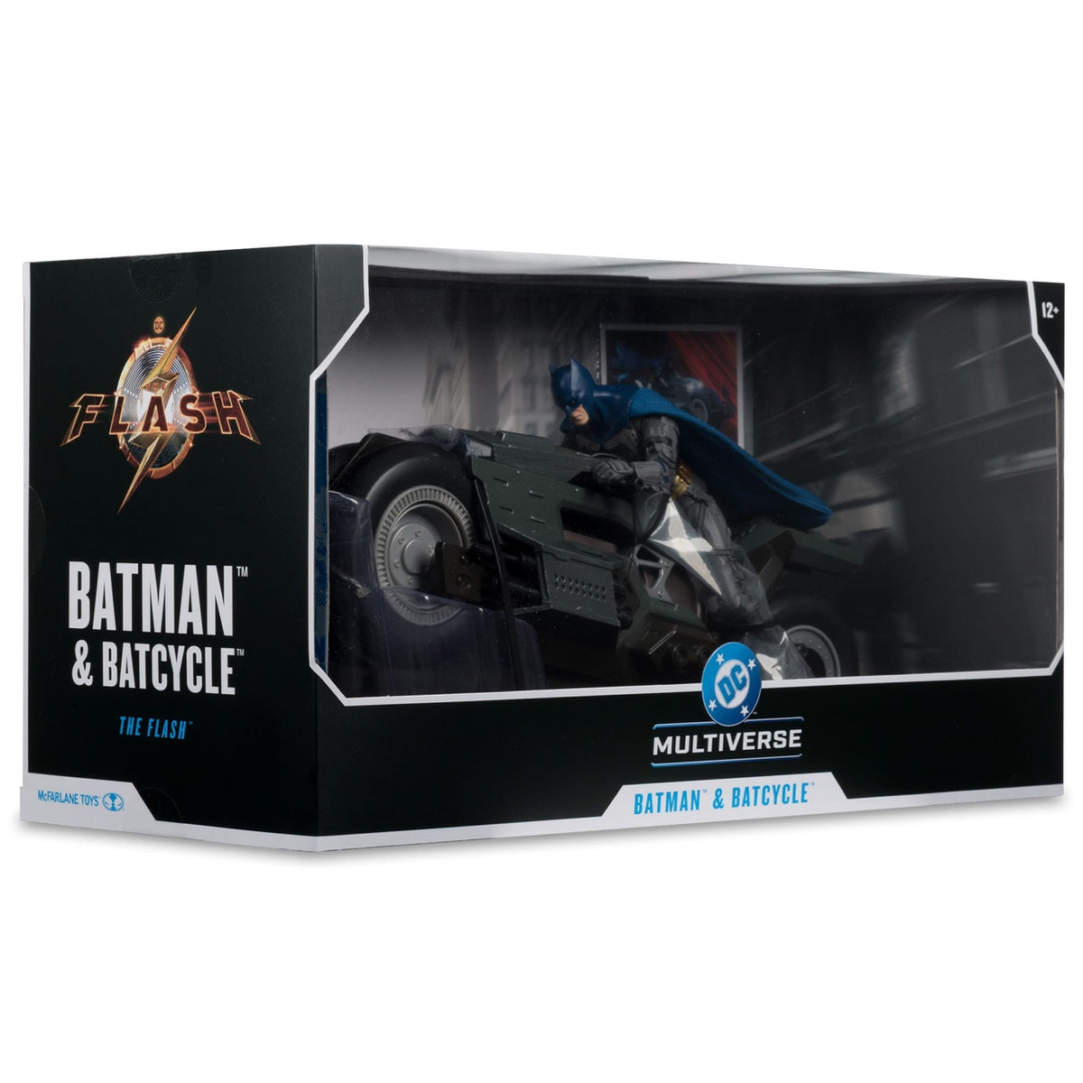 Produktbild The Flash DC Multiverse Fahrzeug Batcycle with Batman