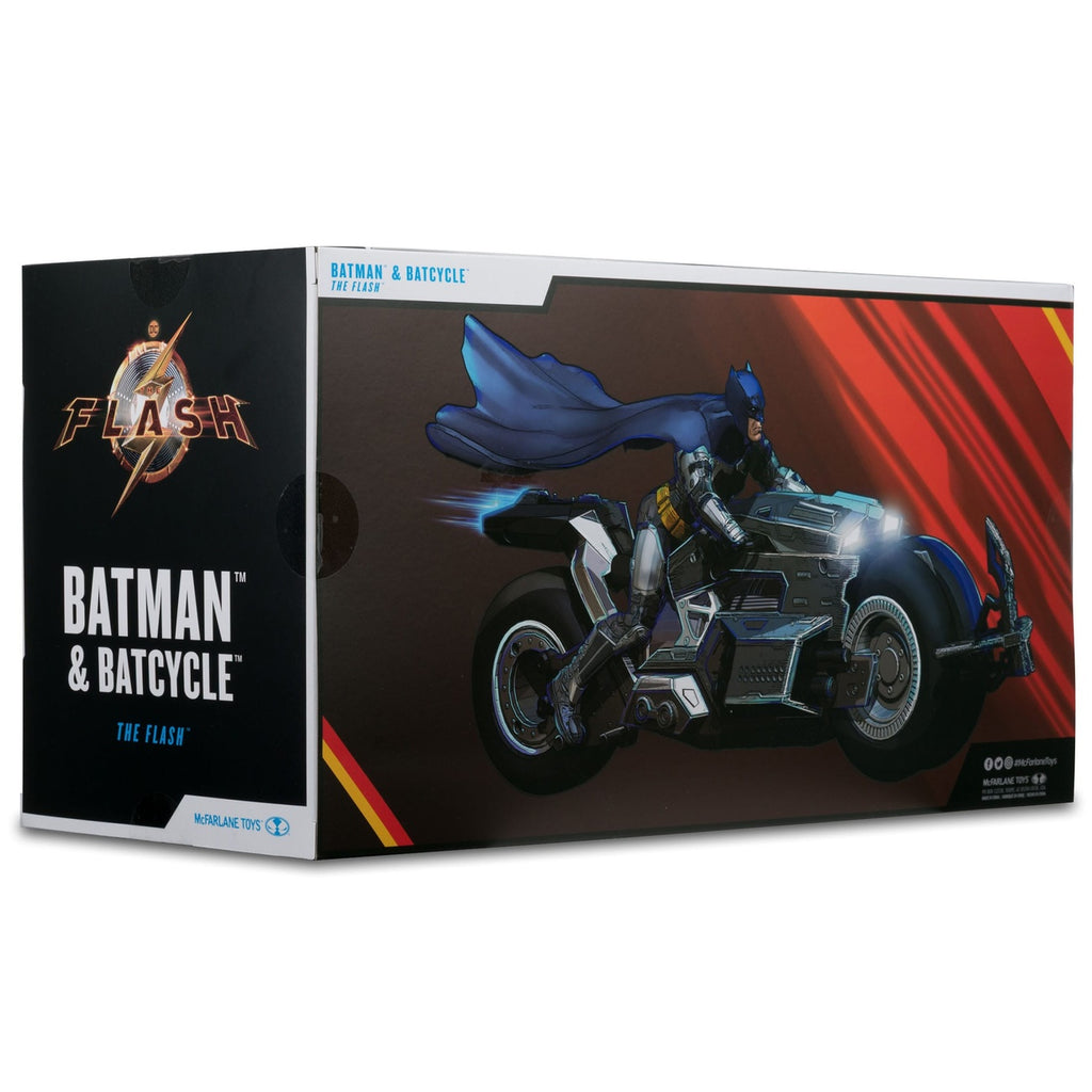 Produktbild The Flash DC Multiverse Fahrzeug Batcycle with Batman