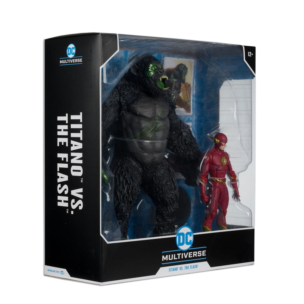 Produktbild DC Multiverse Actionfiguren 2er-Pack Flash vs. Titano 18 cm