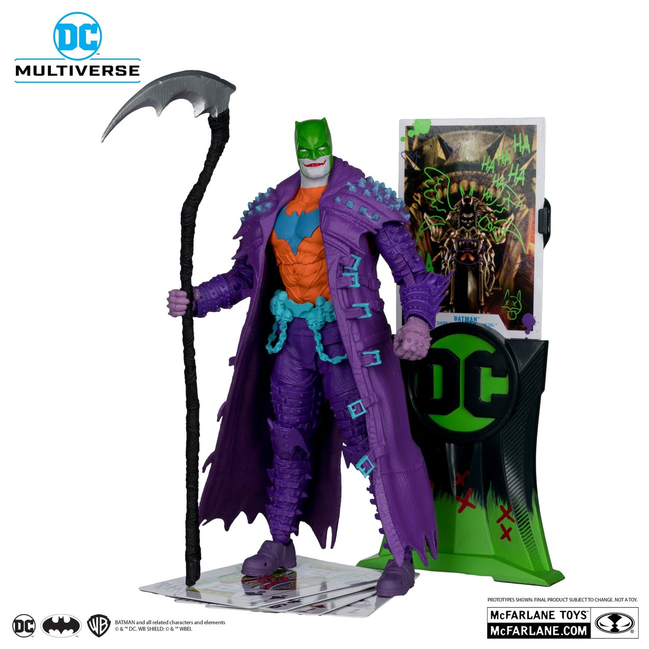 Produktbild DC Multiverse Actionfigur Batman (Dark Nights: Death Metal) Jokerized (Gold Label) 18 cm