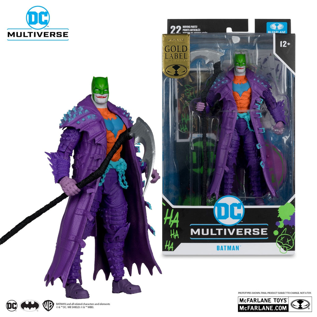 Produktbild DC Multiverse Actionfigur Batman (Dark Nights: Death Metal) Jokerized (Gold Label) 18 cm
