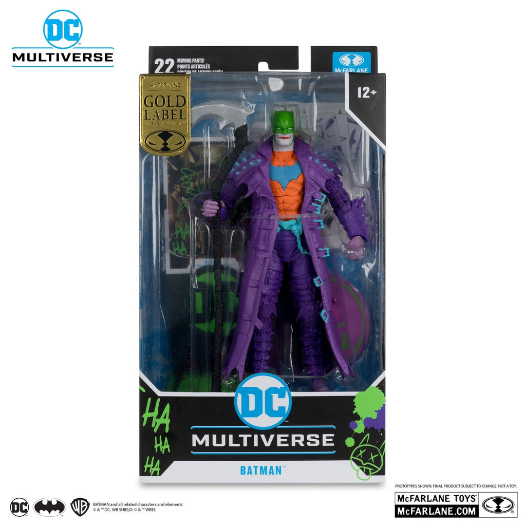 Produktbild DC Multiverse Actionfigur Batman (Dark Nights: Death Metal) Jokerized (Gold Label) 18 cm