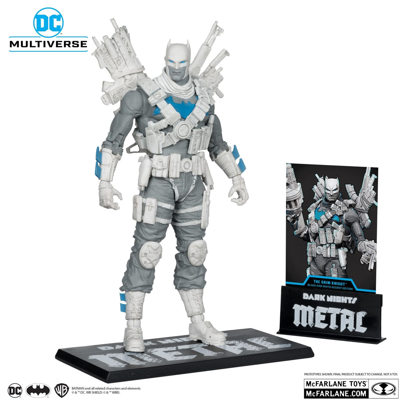 Produktbild DC Multiverse Actionfigur The Grim Knight (Dark Nights Metal) (Black & White Accent Edition) (Gold Label) 18 cm