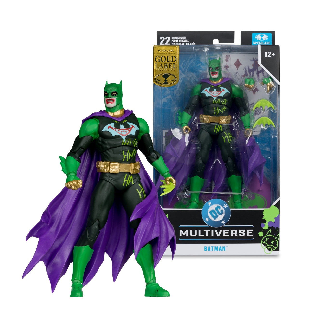 Produktbild DC Multiverse Actionfigur Batman (Joker War) (Jokerized) (Gold Label) 18 cm