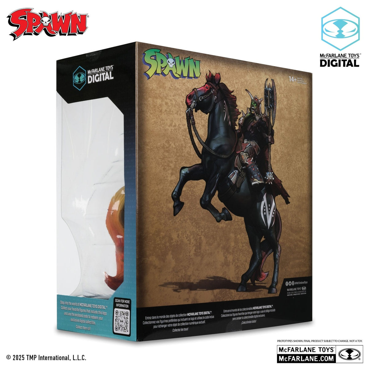 Produktbild Spawn Actionfigur Bloodaxe mit Pferd (Spawn: The Dark Ages) (McFarlane Toys 30th Anniversary) (Gold Label) 18 cm