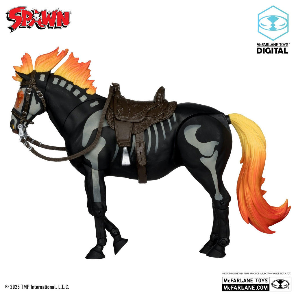 Produktbild Spawn Actionfigur Bloodaxe mit Pferd (Spawn: The Dark Ages) (McFarlane Toys 30th Anniversary) (Gold Label) 18 cm