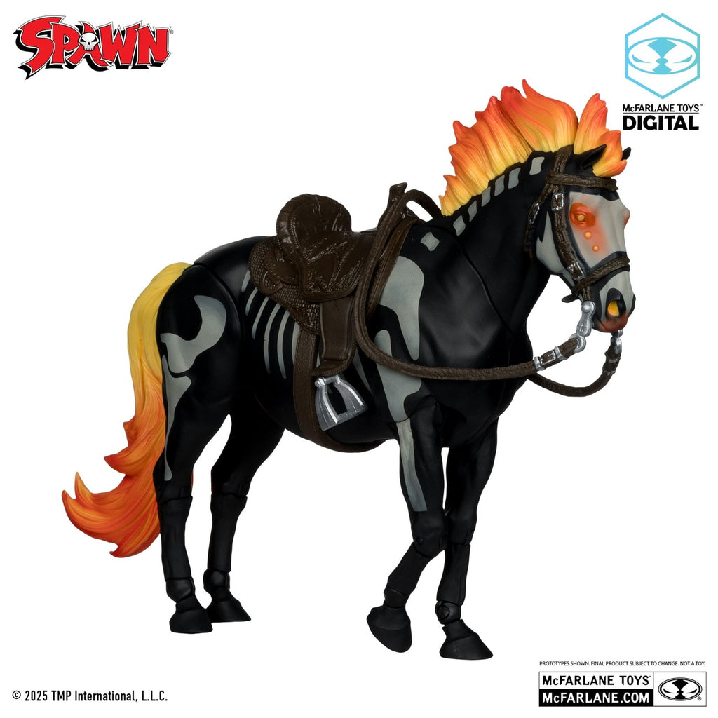 Produktbild Spawn Actionfigur Bloodaxe mit Pferd (Spawn: The Dark Ages) (McFarlane Toys 30th Anniversary) (Gold Label) 18 cm
