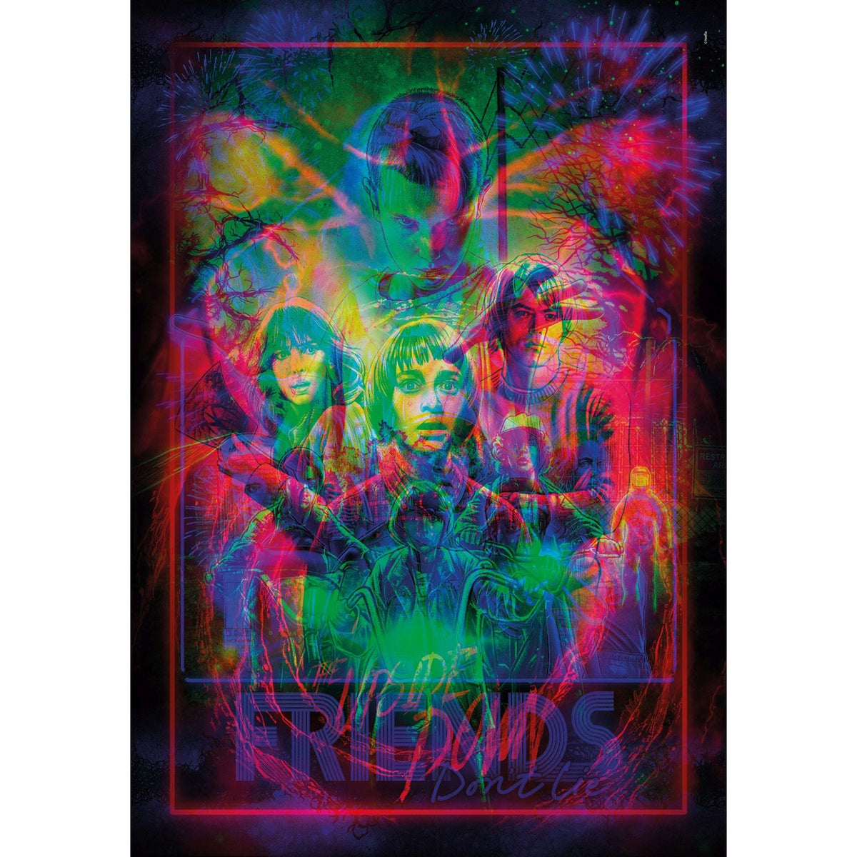 Produktbild Stranger Things Metamorphic Art Collection Puzzle mit Leucht-Effekt The Upside (520 Teile)