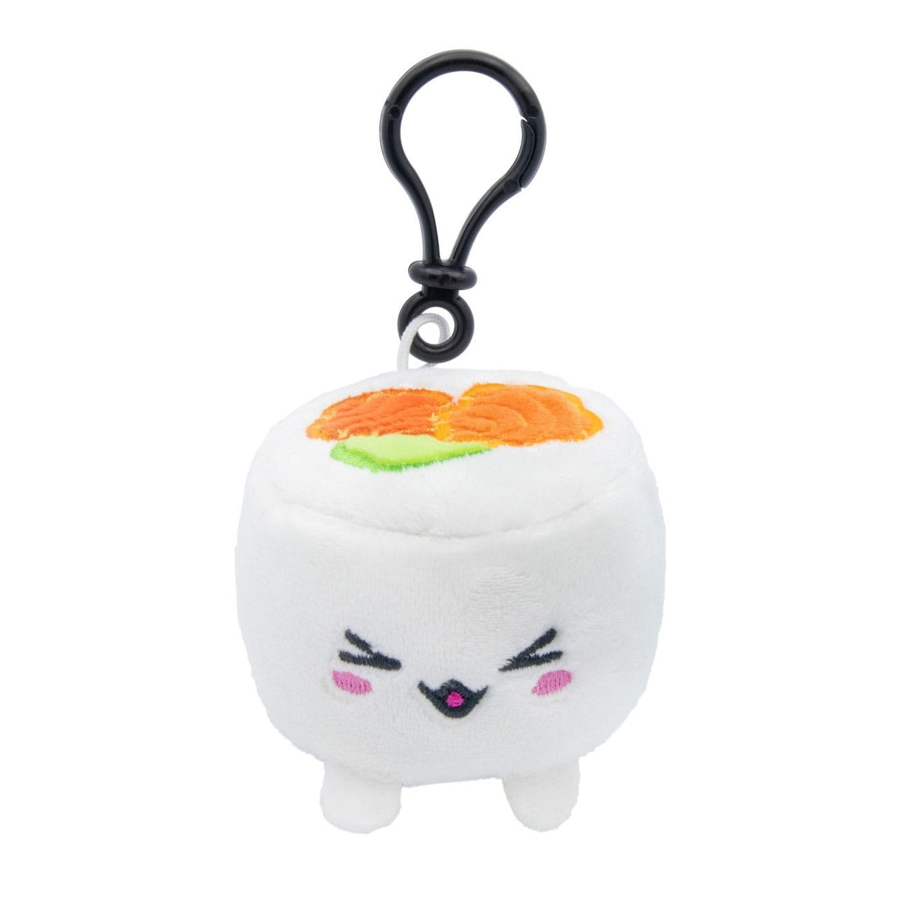 Produktbild Plushi Plüschfigur mit Schlüsselanhänger Uramaki Sushi mit Lachs 7 cm
