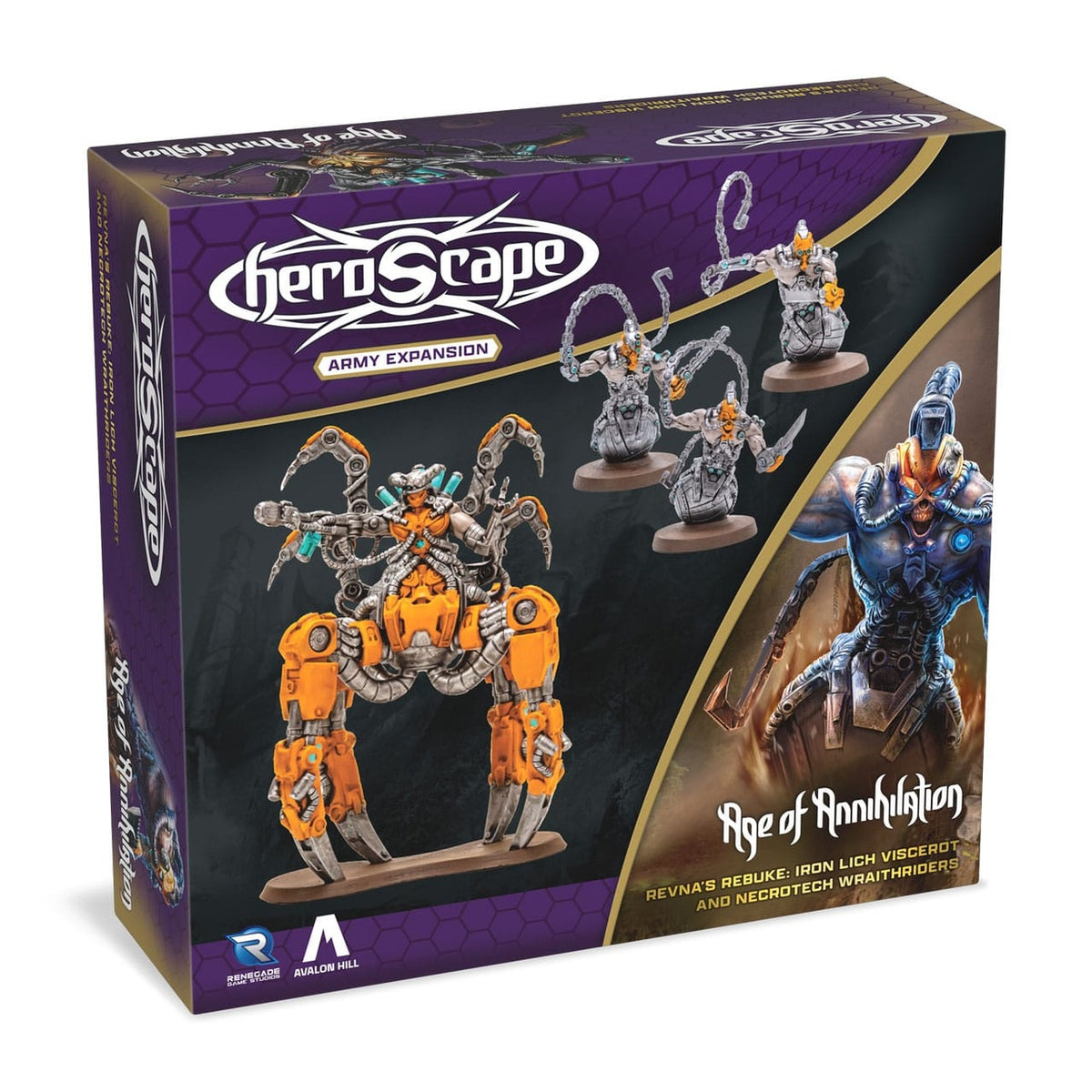 Produktbild Heroscape Erweiterung Revna's Rebuke: Iron Lich Viscerot and Necrotech Wraithriders Army *Englische Version*