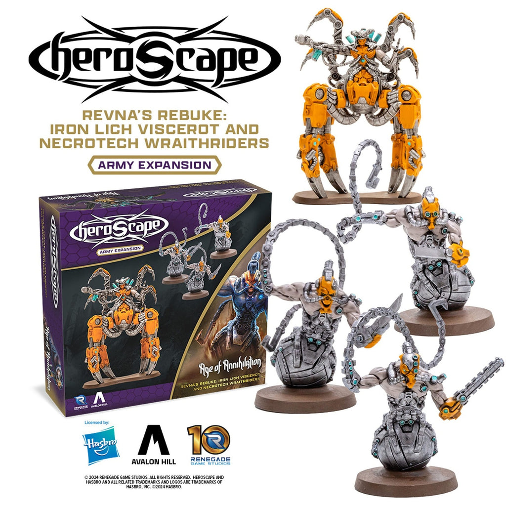Produktbild Heroscape Erweiterung Revna's Rebuke: Iron Lich Viscerot and Necrotech Wraithriders Army *Englische Version*