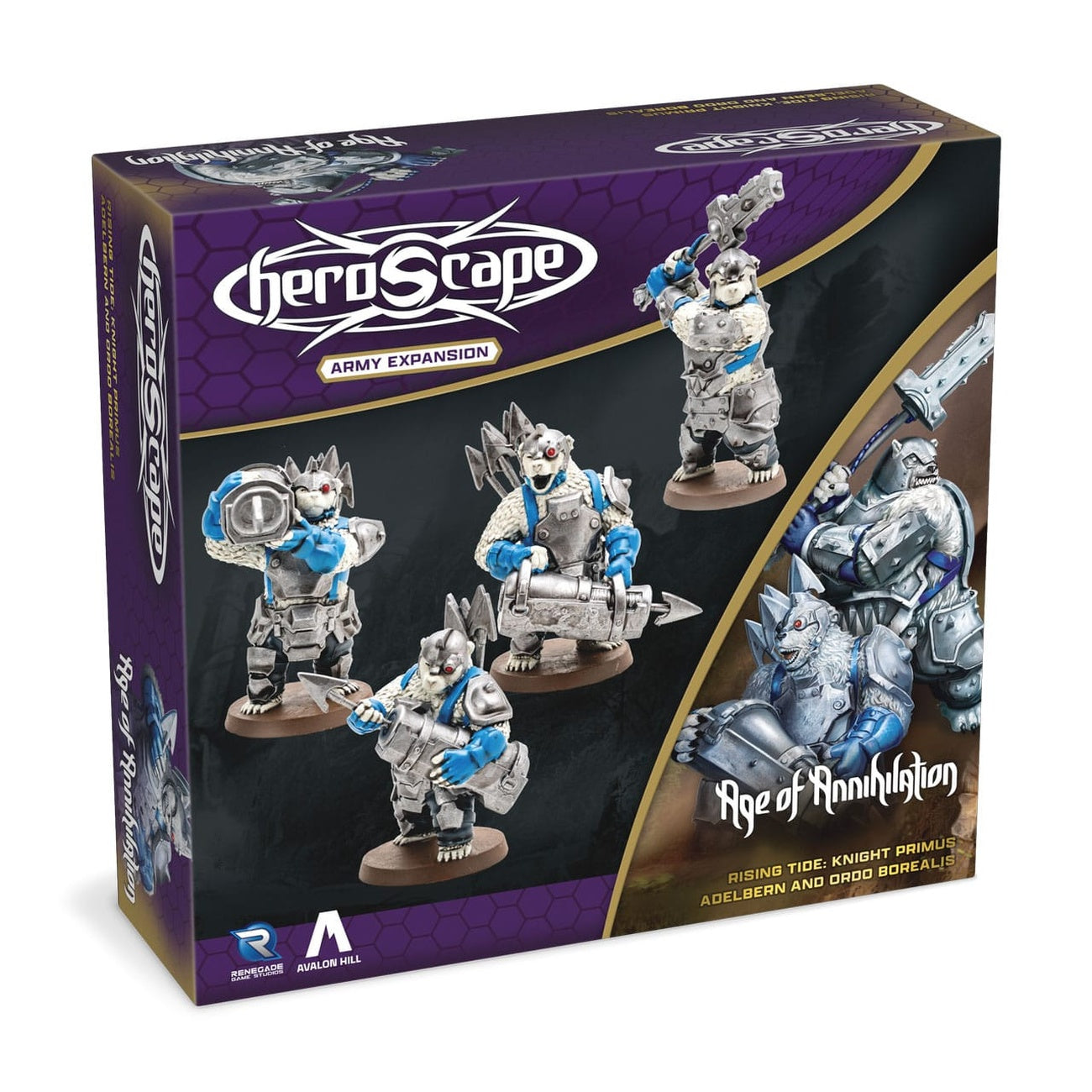 Produktbild Heroscape Erweiterung Rising Tide - Knight Primus Adelbern & Ordo Borealis Army *Englische Version*
