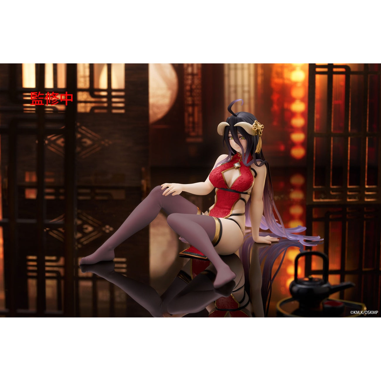 Produktbild Overlord PVC Statue Desktop Cute Figure Albedo Chinese Dress Ver. Renewal 13 cm