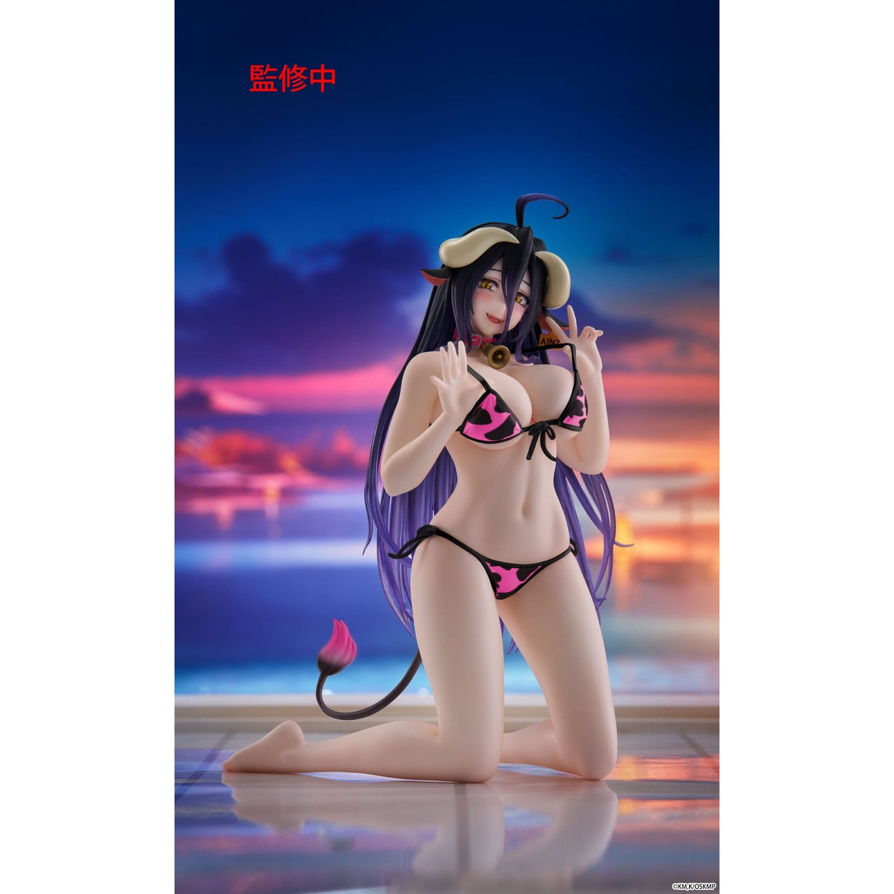 Produktbild Overlord PVC Statue Desktop Cute Figure Albedo Cow-Print Swimsuit Ver. Renewal 13 cm