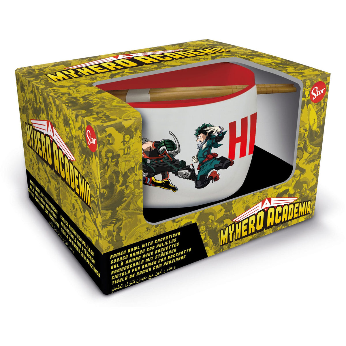 Produktbild My Hero Academia Ramen-Schüssel mit Stäbchen Jump