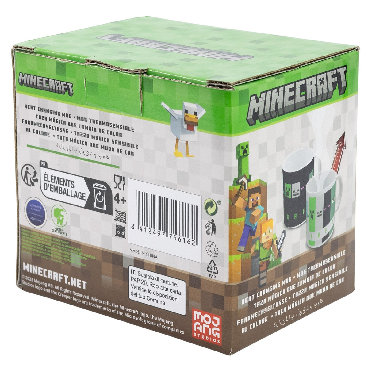 Produktbild Minecraft Tasse mit Thermoeffekt Squared Pattern 325 ml