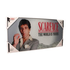 Produktbild Scarface Glasposter The World Is Yours (Grey Background) 60 x 30 cm