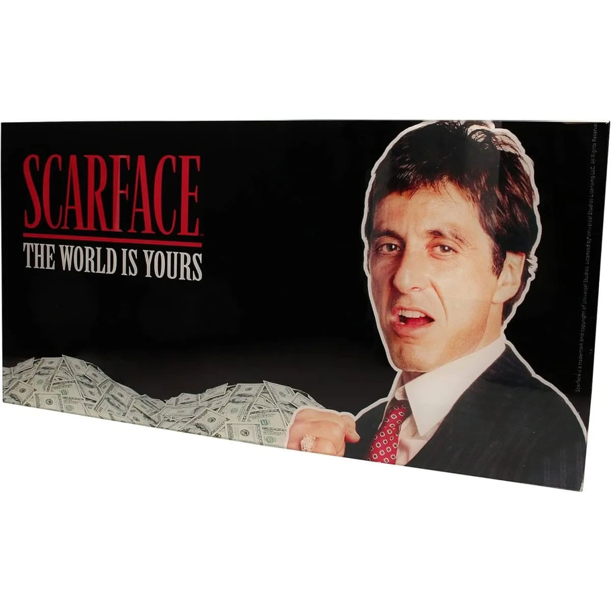 Produktbild Scarface Glasposter The World Is Yours (Black Background) 60 x 30 cm