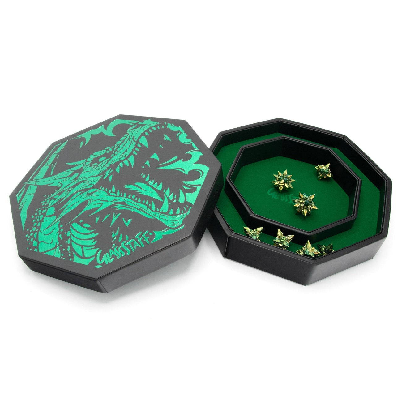 Produktbild CritStones Arena Würfelteller Green Dragon